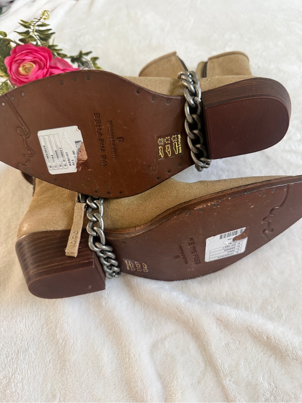 Free People Aiden Chain Boots Camel oiled suede - Picture 11 of 12